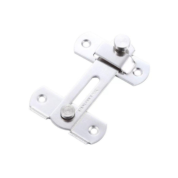2 Sets 90 Degree Sliding Door Latch Lock Catch Kit For Home Use Flat Silver Door Locks & Lock Mechanisms