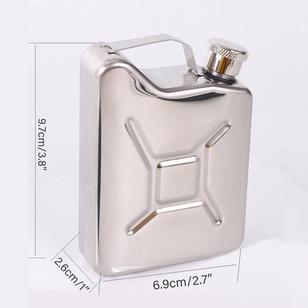 146Ml Outdoor Camping Oil Can Thick Stainless Steel Fuel Bottle Flask Other Camping Cooking Supplies