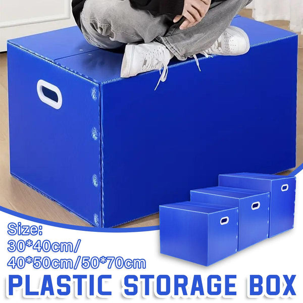 Large Capacity Waterproof Plastic Storage Box Foldable Moving Organizer Durable 40X30x30cm Storage Boxes