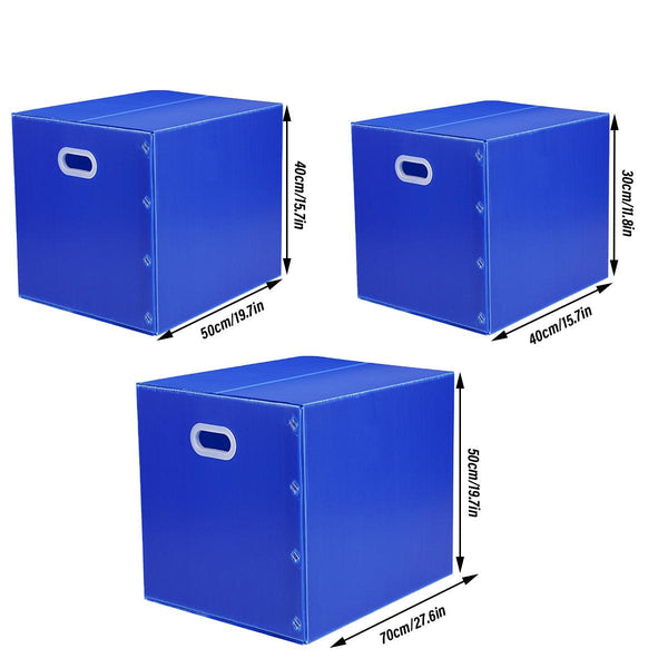 Large Capacity Waterproof Plastic Storage Box Foldable Moving Organizer Durable 40X30x30cm Storage Boxes