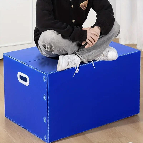 Large Capacity Waterproof Plastic Storage Box Foldable Moving Organizer Durable 40X30x30cm Storage Boxes
