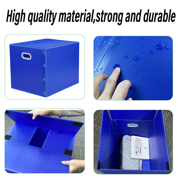 Large Capacity Waterproof Plastic Storage Box Foldable Moving Organizer Durable 40X30x30cm Storage Boxes