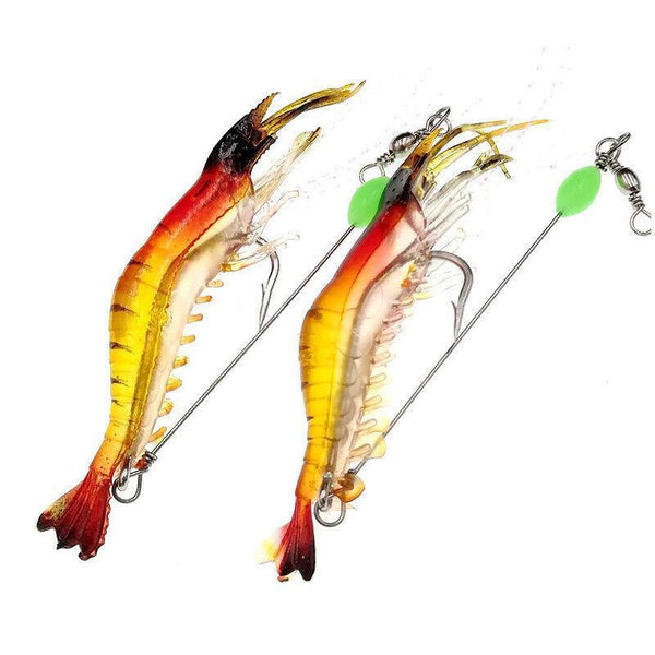 10 Pack Soft Shrimp Lures With Hooks For Bream Flathead Cod And Bass Fishing Baits & Lures