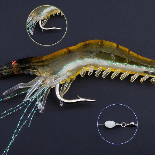 10 Pack Soft Shrimp Lures With Hooks For Bream Flathead Cod And Bass Fishing Baits & Lures