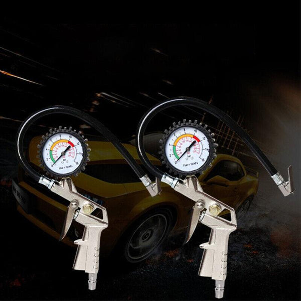 Air Tyre Inflator Pressure Meter Car Truck Tire Pump Hose Gauge Compressor Tools Tyre Pressure Gauges