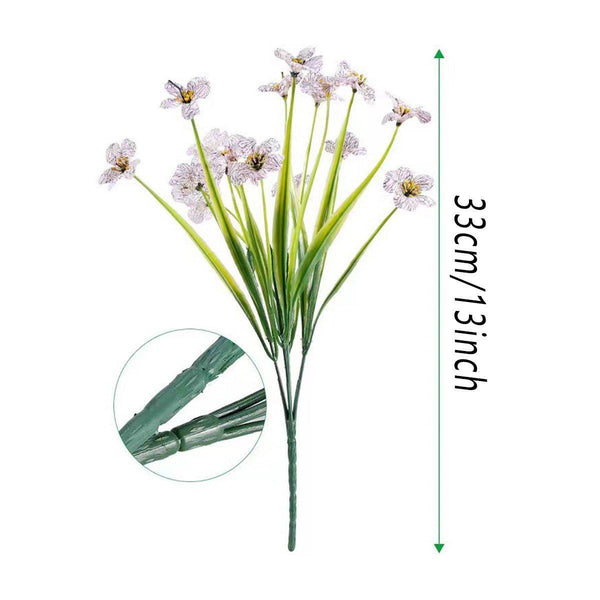 12Pcs Artificial Flowers Set For Home Decor Wedding Party Fake Floral Orange Artificial Plants