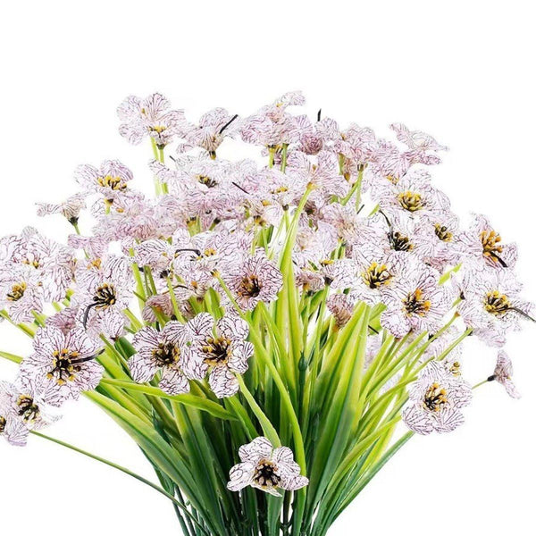 12Pcs Artificial Flowers Set For Home Decor Wedding Party Fake Floral Orange Artificial Plants