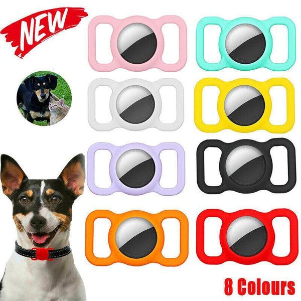 Silicone Collar Attachment Case Compatible With Tracking Device For Pets Red Dog Collars