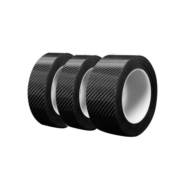 3Pcs 3M Carbon Fiber Sticker Door Sill Anti Scratch Tape Diy Protection Film Decals & Stickers