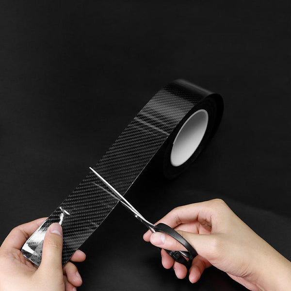 3Pcs 3M Carbon Fiber Sticker Door Sill Anti Scratch Tape Diy Protection Film Decals & Stickers