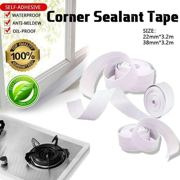 Kitchen Bathroom Sink Sealing Strip Waterproof Tape 3.2M White Easy To Clean 22Mm*3.2M Adhesive Tapes
