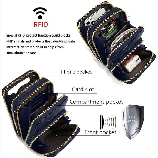 Women Crossbody Phone Purse Touch Screen Bag Rfid Blocking Wallet Shoulder Strap Women's Bags & Handbags