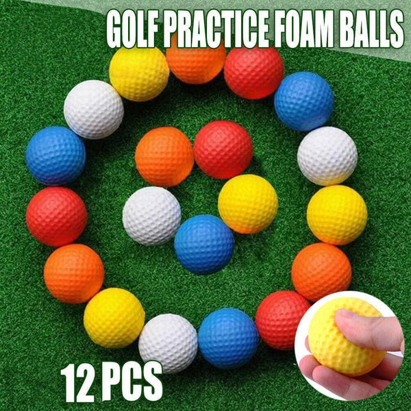Indoor Outdoor Golf Training Foam Balls 12 Pack Pu Soft Practice Accessories Mixed Other Golf Training Aids