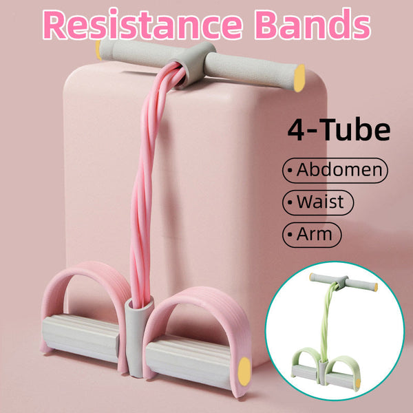 Multifunctional Foot Pedal Resistance Band Home Fitness Pulling Rope Exerciser Green Resistance Trainers