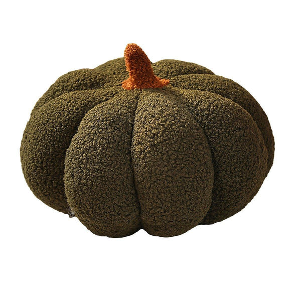 Soft Plush Pumpkin Pillow Cushion Sofa Living Room Bay Window Decor Indoor Toy Dark Green Cushions & Decorative Pillows