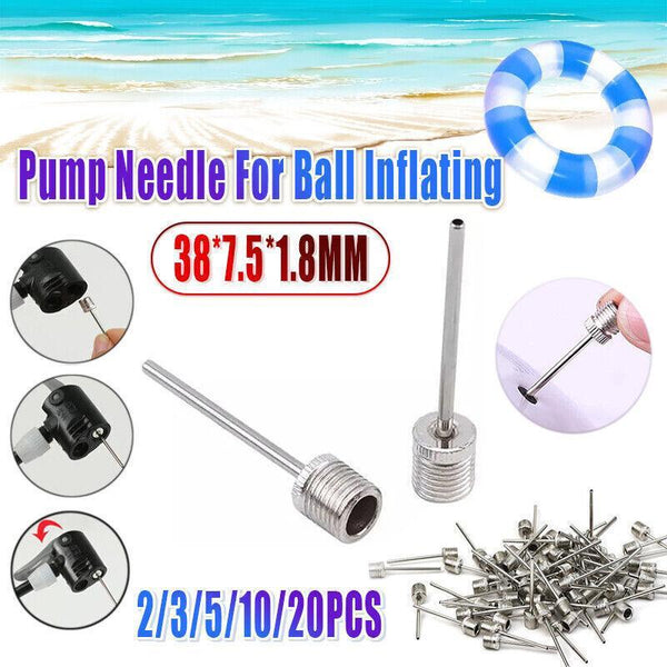 Stainless Steel Ball Pump Needle Inflator Pin For Football Basketball Volleyball 10Pcs Air Pumps