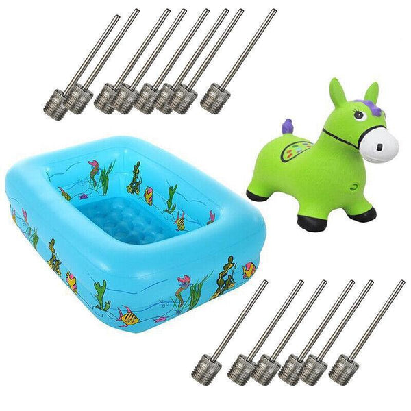 Stainless Steel Ball Pump Needle Inflator Pin For Football Basketball Volleyball 10Pcs Air Pumps
