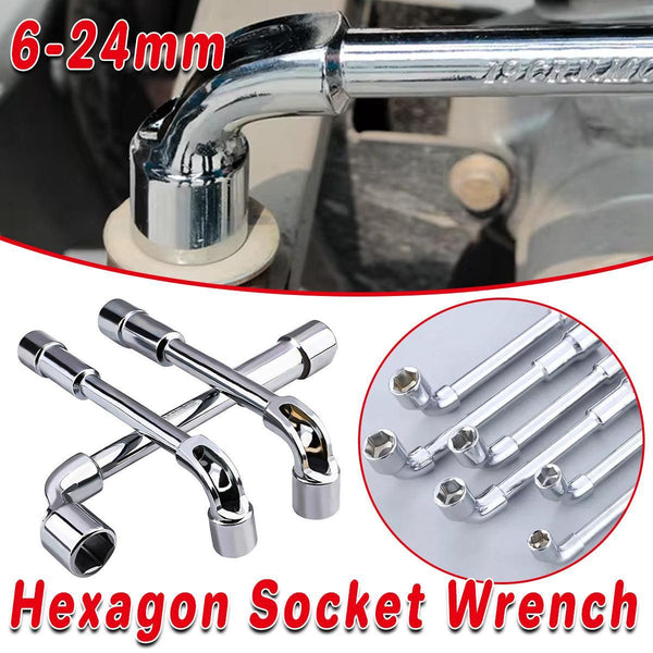 6 23Mm L Shaped Socket Wrench Elbow Multi Size Hardware Repair Tool Set 13Mm Wrench Sets