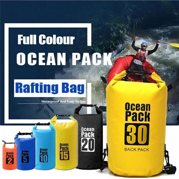 Orange Waterproof Bag Dry Sack Fishing Camping Canoeing Outdoor Sport 2/5/10/15/20/30 L 10L Dry Bags