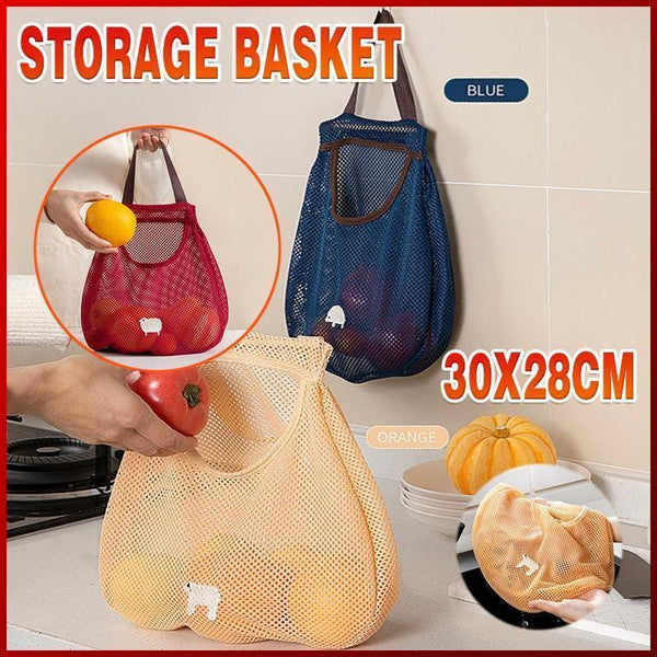 Vegetable Onion Potato Hanging Bag Kitchen Garlic Ginger Mesh Storage Dark Blue Other Kitchen Storage