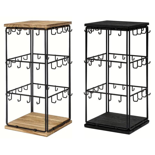 Iron Desktop Earrings Display Organizer Jewellery Stand Holder For Home Storage Black Storage & Display