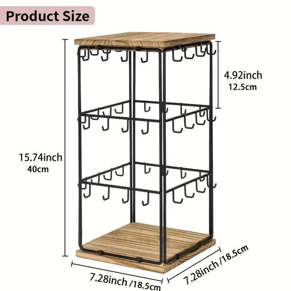 Iron Desktop Earrings Display Organizer Jewellery Stand Holder For Home Storage Black Storage & Display