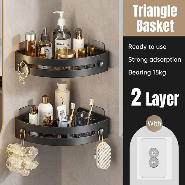 Bathroom Corner Shower Shelf Shampoo Soap Holder Rack Storage Organiser Caddy Shower Shelves & Organisers