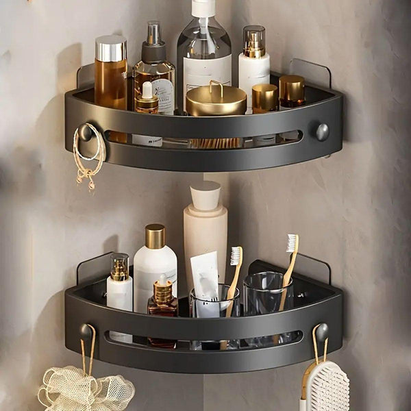 Bathroom Corner Shower Shelf Shampoo Soap Holder Rack Storage Organiser Caddy Shower Shelves & Organisers