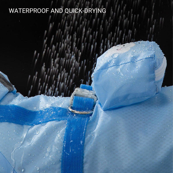 Waterproof Dog Raincoat With Feet Full Coverage Pet Rainy Clothes For Small Dogs Blue Xxl Dog Clothing & Shoes