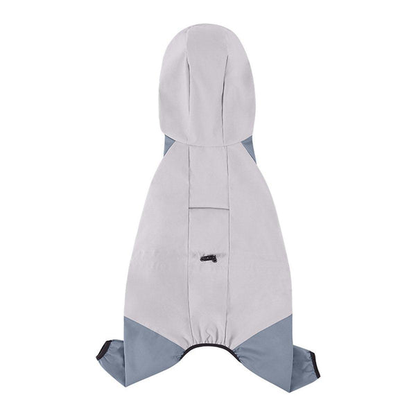 Waterproof Four Foot Dog Raincoat For Small Medium Large Dogs Pet Rainy Day Coat Light Gray+Dark Grey Xxl Dog Clothing & Shoes