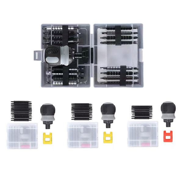 Ratchet Screwdriver Set With Sleeve Dual Head Expansion Cross Bits 26 In 1 Yellow Ratchet Wrenches