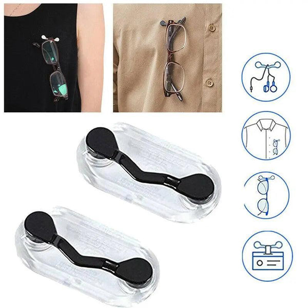 Strong Grip Eyewear Clip Holder Brooch For Glasses And Sunglasses Silver Eyeglass Cleaning Tools & Supplies