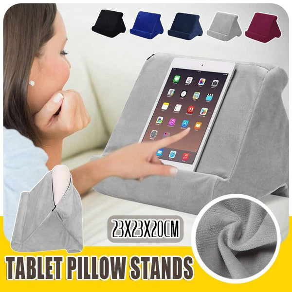 Tablet Pillow Stands For Ipad Book Reader Holder Rest Laps Reading Cushion Blue Mounts Stands & Holders
