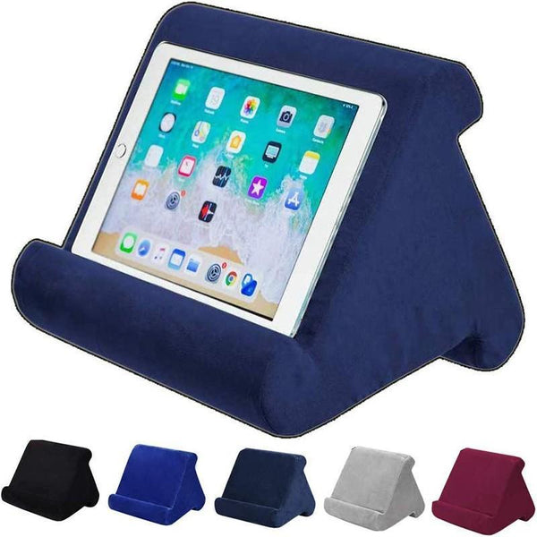 Tablet Pillow Stands For Ipad Book Reader Holder Rest Laps Reading Cushion Blue Mounts Stands & Holders