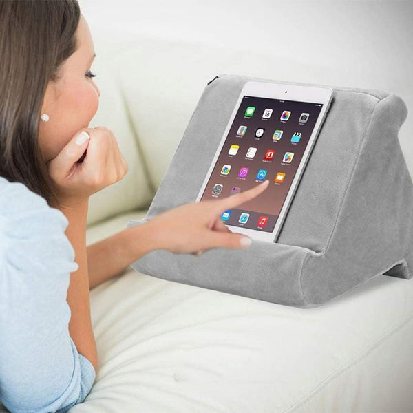 Tablet Pillow Stands For Ipad Book Reader Holder Rest Laps Reading Cushion Blue Mounts Stands & Holders