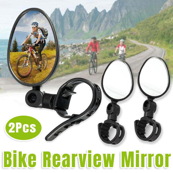 2Pcs Bike Rear View Adjustable Mountain Handlebar Cycling Mirrors
