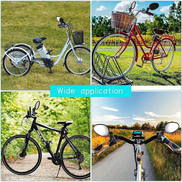 2Pcs Bike Rear View Adjustable Mountain Handlebar Cycling Mirrors