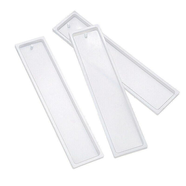 5Pcs Silicone Bookmark Mould Rectangle Resin Craft Making Tool For Diy Projects Bookmarks