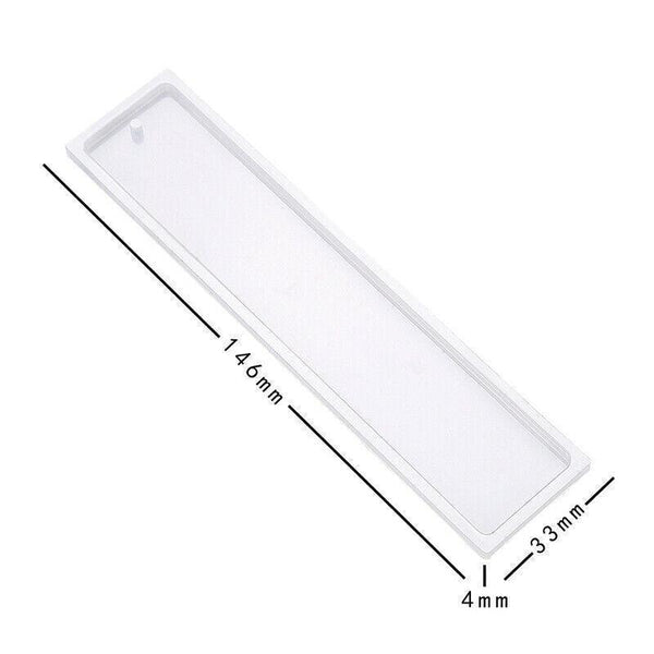 5Pcs Silicone Bookmark Mould Rectangle Resin Craft Making Tool For Diy Projects Bookmarks