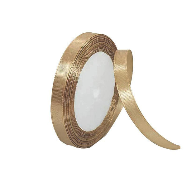 10Mm Width Satin Hair Ribbon Wedding Party Decoration Gift Banquet 3M Champagne Ribbons & Bows