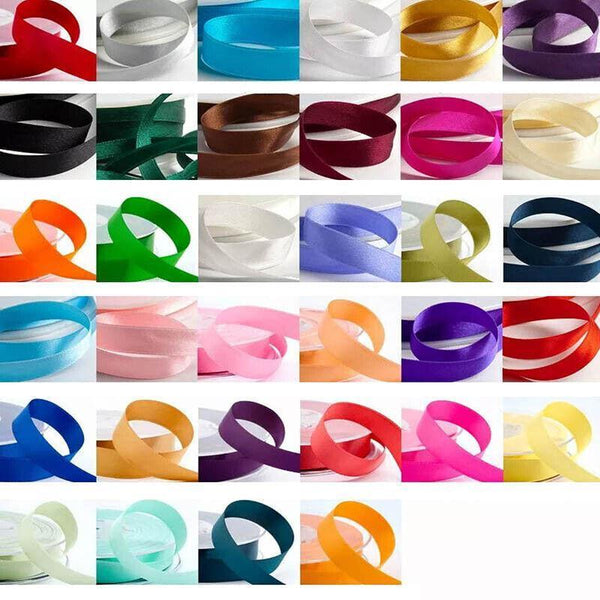 10Mm Width Satin Hair Ribbon Wedding Party Decoration Gift Banquet 5M Orange Ribbons & Bows