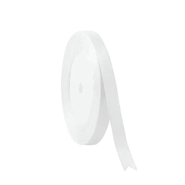10Mm Width Satin Hair Ribbon Wedding Party Decoration Gift Banquet 5M White Ribbons & Bows