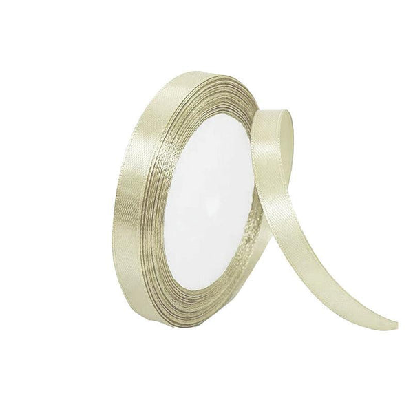 10Mm Width Satin Hair Ribbon Wedding Party Decoration Gift Banquet 5M White Ribbons & Bows