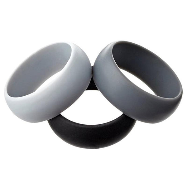 Silicone Rubber Ring Bands 3Pcs Size 10 Rings