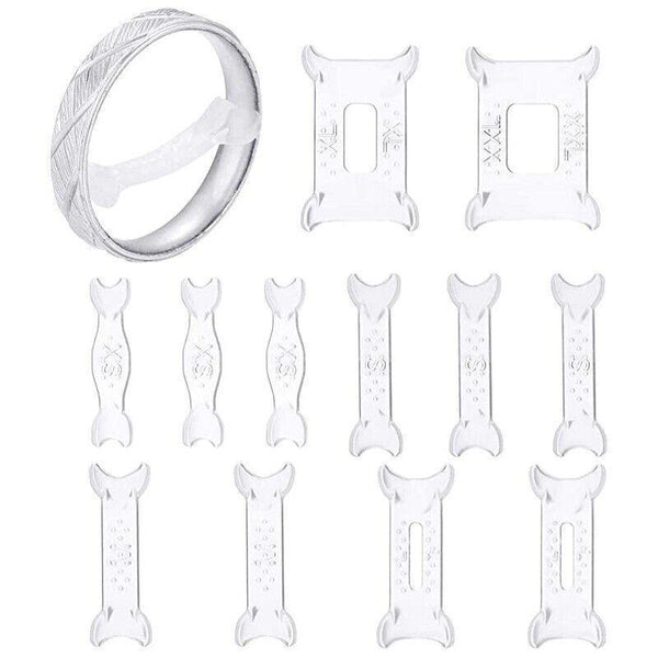 12Pcs Ring Size Adjuster Set Invisible Plastic Resizer For Loose Rings Comfort Fit Other Tools