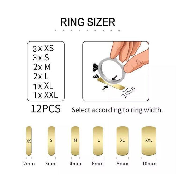 12Pcs Ring Size Adjuster Set Invisible Plastic Resizer For Loose Rings Comfort Fit Other Tools