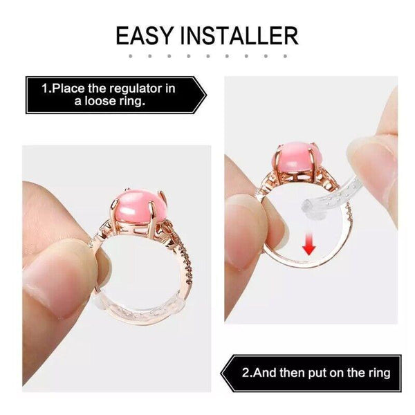12Pcs Ring Size Adjuster Set Invisible Plastic Resizer For Loose Rings Comfort Fit Other Tools