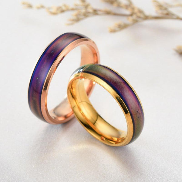 Mood Colour Changing Temperature Ring For Emotional Expression Us Size 12 Colourful Rings