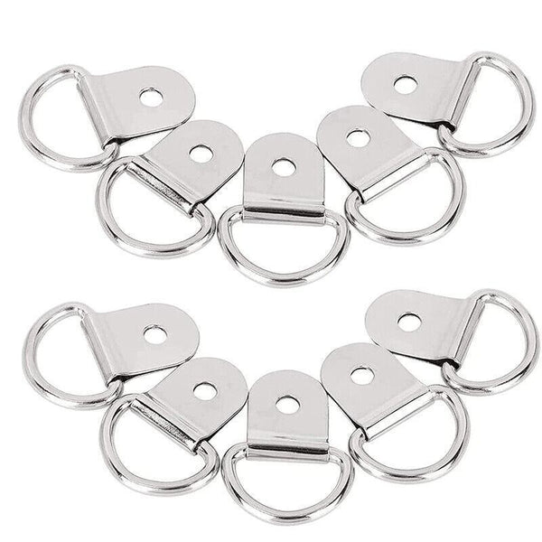 30Pcs D Ring Tie Downs Metal Anchor Point Silver Universal Other Car Interior