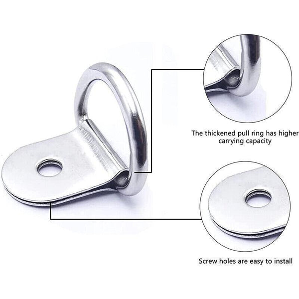 30Pcs D Ring Tie Downs Metal Anchor Point Silver Universal Other Car Interior